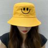  Nón Thời Trang Rộng Vành Mặt Cười Màu Vàng - Chipchipshop 