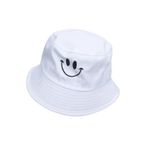  Nón Thời Trang Rộng Vành Mặt Cười Màu Trắng - Chipchipshop 