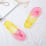  Dép Nhựa Dẻo Trong Suốt Màu Loang Hồng Size 38 - Chipchipshop 