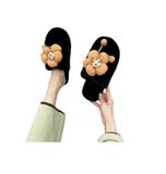  Dép Lông Bông Hoa  Đi Trong Nhà Màu Đen Size 36-37 - Chipchipshop 