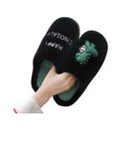  Dép Lông Khủng Long Đi Trong Nhà Màu Đen - Chipchipshop 