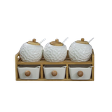  Bộ Gia Vị 2 Tầng Tròn Màu Trắng Phụ Kiện Nhà Bếp - Chipchipshop 