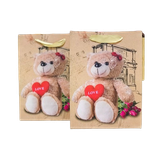  Túi Giấy Gấu Teddy Ôm Tim Love Size 18x24x8,5cm  - Chipchipshop 