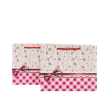  Túi Giấy Sọc Caro Nơ Hồng Size 32x26x13cm - Chipchipshop 