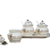  Bộ Gia Vị Sứ Trắng Họa Tiết Đối Xứng - Chipchipshop 