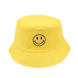  Nón Thời Trang Rộng Vành Mặt Cười Tròn Màu Vàng - Chipchipshop 