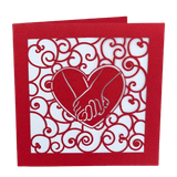  Thiệp Cắt Laser Trái Tim Nắm Tay - Chipchipshop 