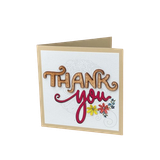  Thiệp Thủ Công ThankYou Hoa Vàng,Đỏ - Chipchipshop 