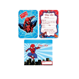  Thiệp Mời Sinh Nhật Spiderman Đỏ ( 1 xấp 10 thiệp) - Chipchipshop 