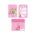  Thiệp Mời Sinh Nhật Công Chúa Disney ( 1 xấp 10 thiệp) - Chipchipshop 