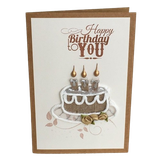  Thiệp HappyBirthdayToYou Bánh Kem Sợi Chỉ - Chipchipshop 
