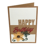  Thiệp Thủ Công Happy Birthday Hoa Vàng - Chipchipshop 