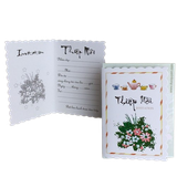  Thiệp Mời Vuông Răng Cưa Hoa - Chipchipshop 