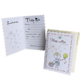  Thiệp Mời Vuông Răng Cưa Baby - Chipchipshop 