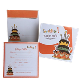  Thiệp Mời Vuông Invitations Bánh Sinh Nhật - Chipchipshop 