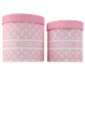  Hộp Qùa Trụ Tròn Cắm Hoa Mẫu Louis Vuitton Màu Hồng - Chipchipshop 