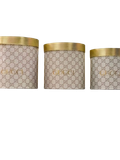  Hộp Qùa Trụ Tròn Cắm Hoa Mẫu GUCCI Màu Xám - Chipchipshop 