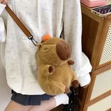  Balo Thú Bông Capybara Đầu Trái Cam Size 20x15cm - Chipchipshop 