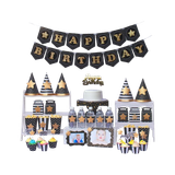  Set Trang Trí Happy Birthday Màu Đen Gold Kim Tuyến - Chipchipshop 