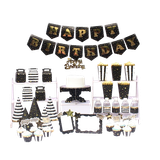  Set Trang Trí Happy Birthday Màu Đen Gold Ánh Kim - Chipchipshop 