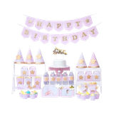  Set Trang Trí Happy Birthday Màu Hồng Gold Kim Tuyến - Chipchipshop 