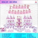  Set Trang Trí Happy Birthday Heo Hồng - Chipchipshop 