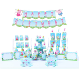  Set Trang Trí Happy Birthday Heo Peppa Màu Xanh - Chipchipshop 