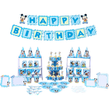  Set Trang Trí Happy Birthday Mickey Màu Xanh - Chipchipshop 