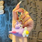  Móc Khóa Nhựa Máy Bay Kuromi Màu Tím Size 7cm - Chipchipshop 