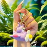  Móc Khóa Nhựa Máy Bay Kuromi Màu Tím Size 7cm - Chipchipshop 