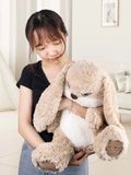  Thú Bông Thỏ Bunny Mặt Quaọ Màu Xám - Chipchipshop 