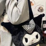  Túi Đeo Vai Kuromi Đen Nơ Caro - Chipchipshop 