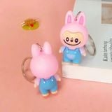  Móc Khóa Nhựa Labubu Hồng Yếm Xanh Biển Size 6cm - Chipchipshop 