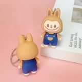  Móc Khóa Nhựa Labubu Vàng Yếm Xanh Size 6cm - Chipchipshop 