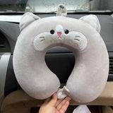  Gối Cổ Cao Su Mèo Xám  - Chipchipshop 