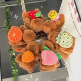  Móc Khóa Thú Bông Capybara Rút Trái Dâu Tây Size 12cm - Chipchipshop 