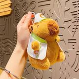  Móc Khoá Thú Bông Capybara Áo Sọc Màu Xanh Lá Size 12cm - Chipchipshop 