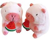  Thú Bông Capybara Rút Dưa Hấu Màu Hồng Size 30cm  - Chipchipshop 