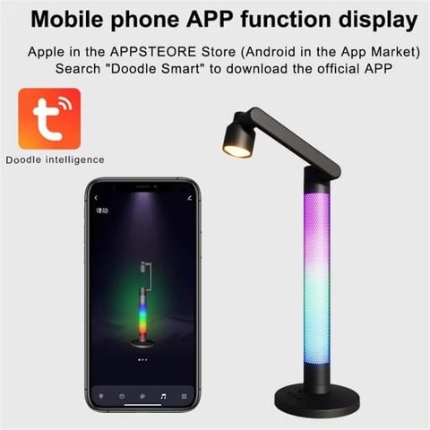  Đèn làm việc thông minh 9Space - Tích hợp hiệu ứng cảm âm RGB xung quanh đèn 