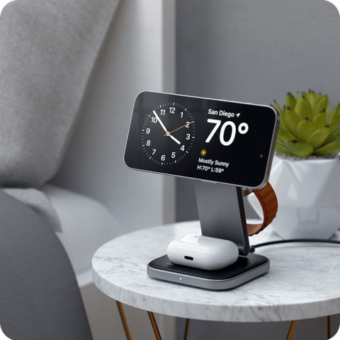  Đế sạc không dây Qi2 3 trong 1 – Có thể gập gọn, sạc nhanh 15W, chống quá tải 