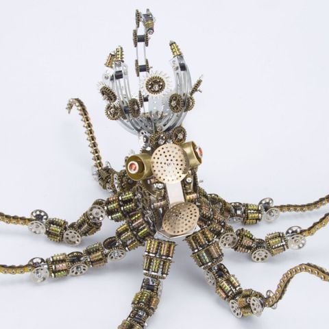 Mô Hình 3D Lắp Ráp Bạch Tuộc Cơ Khí 2400 Chi Tiết - Phong Cách Steampunk 