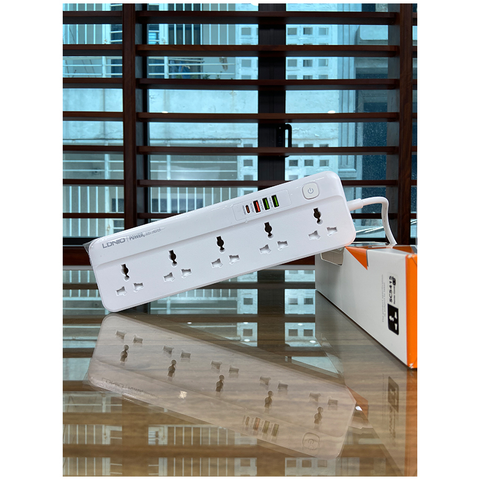  Ổ Cắm Điện Đa Năng LDNIO SC5415 - 5 Ổ Cắm + 4 Cổng Sạc Nhanh USB & Type-C, Chống Giật Trẻ Em, Công Suất 2500W, Dây Dài 2M 