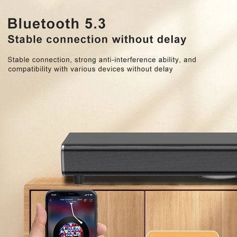  Loa Soundbar Không Dây cho TV - Hệ Thống Âm Thanh Vòm Home Theater, Kết Nối Bluetooth/TF Card/AUX 
