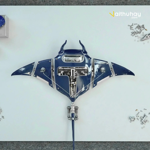  Mô Hình Kim Loại Cá Đuối Steampunk MOBULA Manta Ray | Kiệt Tác Cơ Khí 3D Độc Quyền 