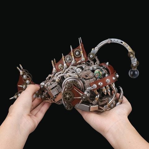  Mô Hình DIY Decor 3D Kim Loại Cá Đèn Lồng Steampunk - Phong Cách Cơ Khí Độ Khó Cao 