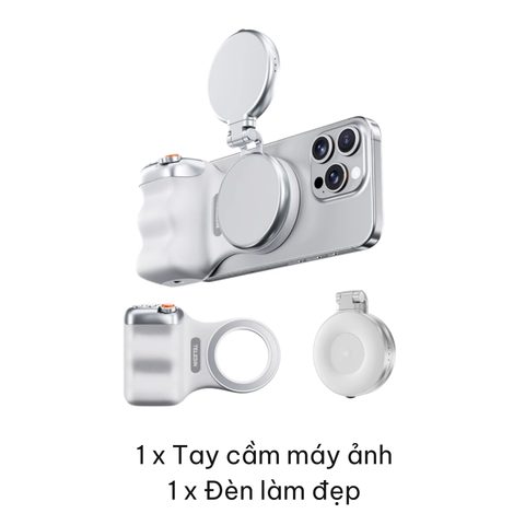  TELESIN Tay Cầm Chụp Ảnh Từ Tính Cho Điện Thoại Kèm Remote -  Chụp Ảnh Chuyên Nghiệp 360° 