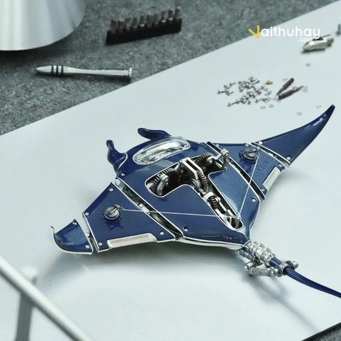  Mô Hình Kim Loại Cá Đuối Steampunk MOBULA Manta Ray | Kiệt Tác Cơ Khí 3D Độc Quyền 