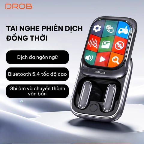  Tai Nghe Bluetooth TWS DROB G9 - Màn Hình Cảm Ứng & Pin 400mAh 48 Giờ 