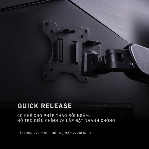  Giá đỡ màn hình HYperwork Alpha Pro - GMA02 hỗ trợ đa góc xoay và tải trọng lớn 