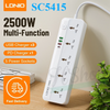  Ổ Cắm Điện Đa Năng LDNIO SC5415 - 5 Ổ Cắm + 4 Cổng Sạc Nhanh USB & Type-C, Chống Giật Trẻ Em, Công Suất 2500W, Dây Dài 2M 